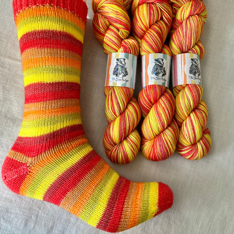Mango Tango Self Striping Sock Yarn