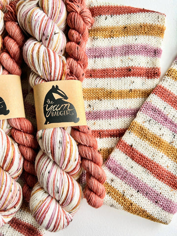 Preorder: Cinnamon Sugar Self Striping Tweedy Sock Yarn