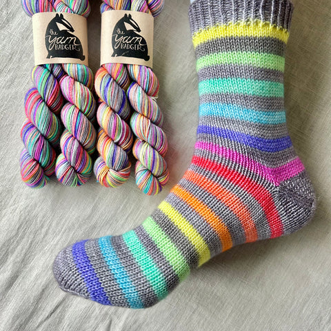 Stormy Rainbow Self Striping Yarn