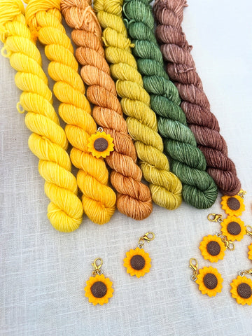 Sunflower Mini Skein Set 6 x 20g Merino Sock