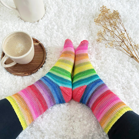 Triple Rainbow Self Striping Yarn