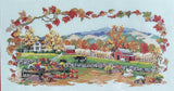 Autumn on the Farm 17” x 9” Cross Stitch 14ct