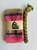 100g Sock Tube set: Fuchsia Fairy BFL/nylon