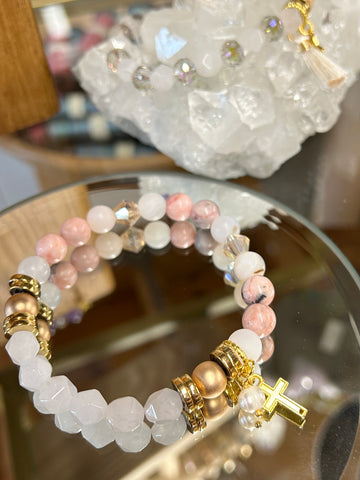 Pink Duo Gemstone Bracelet