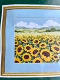 Sunflower Field Tapestry Wool Kit 12” x 9”