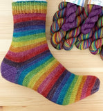 Winter Rainbow Self Striping Sock Yarn 100g + 20g