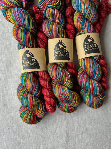 Winter Rainbow Self Striping Sock Yarn 100g + 20g