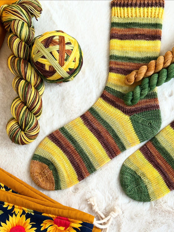 Sunflower Self Striping Sock Set 100g + 20g + 20g