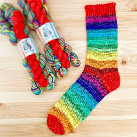 Double Rainbow Self Striping Sock Yarn