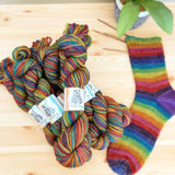Winter Rainbow Self Striping Sock Yarn